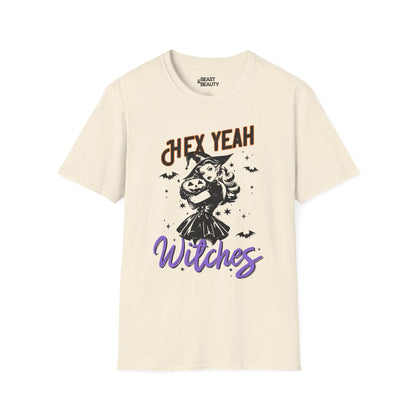 Hex Yeah Witches Halloween T-Shirt Natural / M gift_idea unique_gift personalised_gift