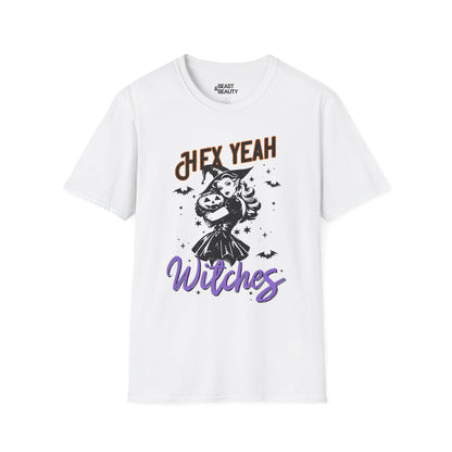 Hex Yeah Witches Halloween T-Shirt White / S gift_idea unique_gift personalised_gift