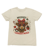 Highland Cow Merry Christmas Jumper – Funny Xmas Sweatshirt UK T-Shirt / 3XL (Adult) / Beige gift_idea unique_gift personalised_gift