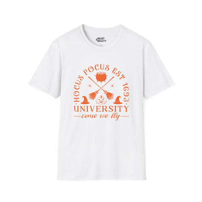 Hocus Pocus University Halloween T-Shirt White / S gift_idea unique_gift personalised_gift