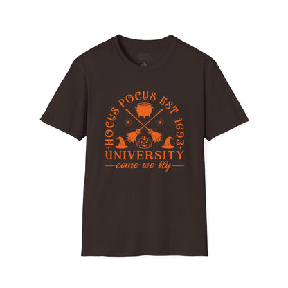 Hocus Pocus University Halloween T-Shirt Dark Chocolate / S gift_idea unique_gift personalised_gift