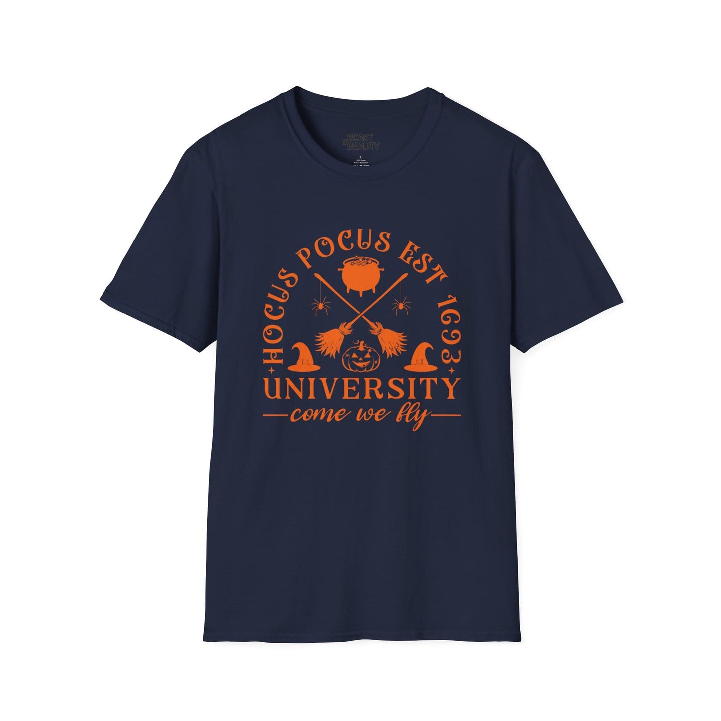 Hocus Pocus University Halloween T-Shirt Navy / S gift_idea unique_gift personalised_gift