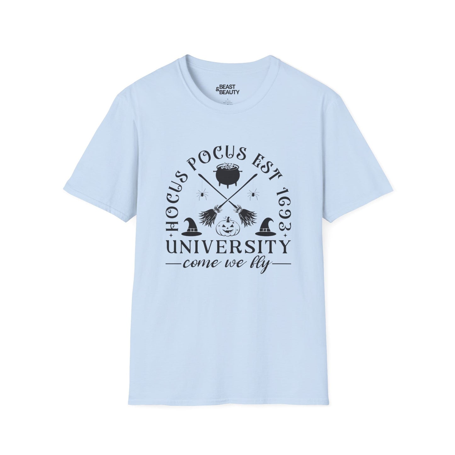 Hocus Pocus University Witchy Halloween T-Shirt Light Blue / S gift_idea unique_gift personalised_gift
