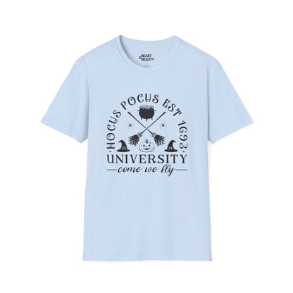Hocus Pocus University Witchy Halloween T-Shirt Light Blue / S gift_idea unique_gift personalised_gift