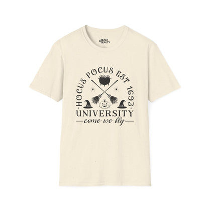 Hocus Pocus University Witchy Halloween T-Shirt Natural / M gift_idea unique_gift personalised_gift
