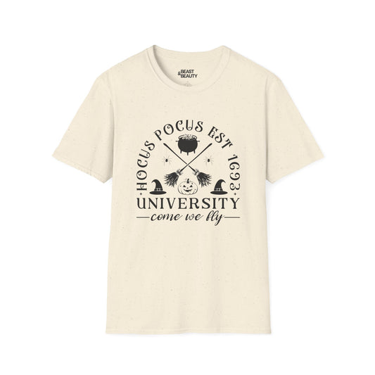 Hocus Pocus University Witchy Halloween T-Shirt Natural / M gift_idea unique_gift personalised_gift