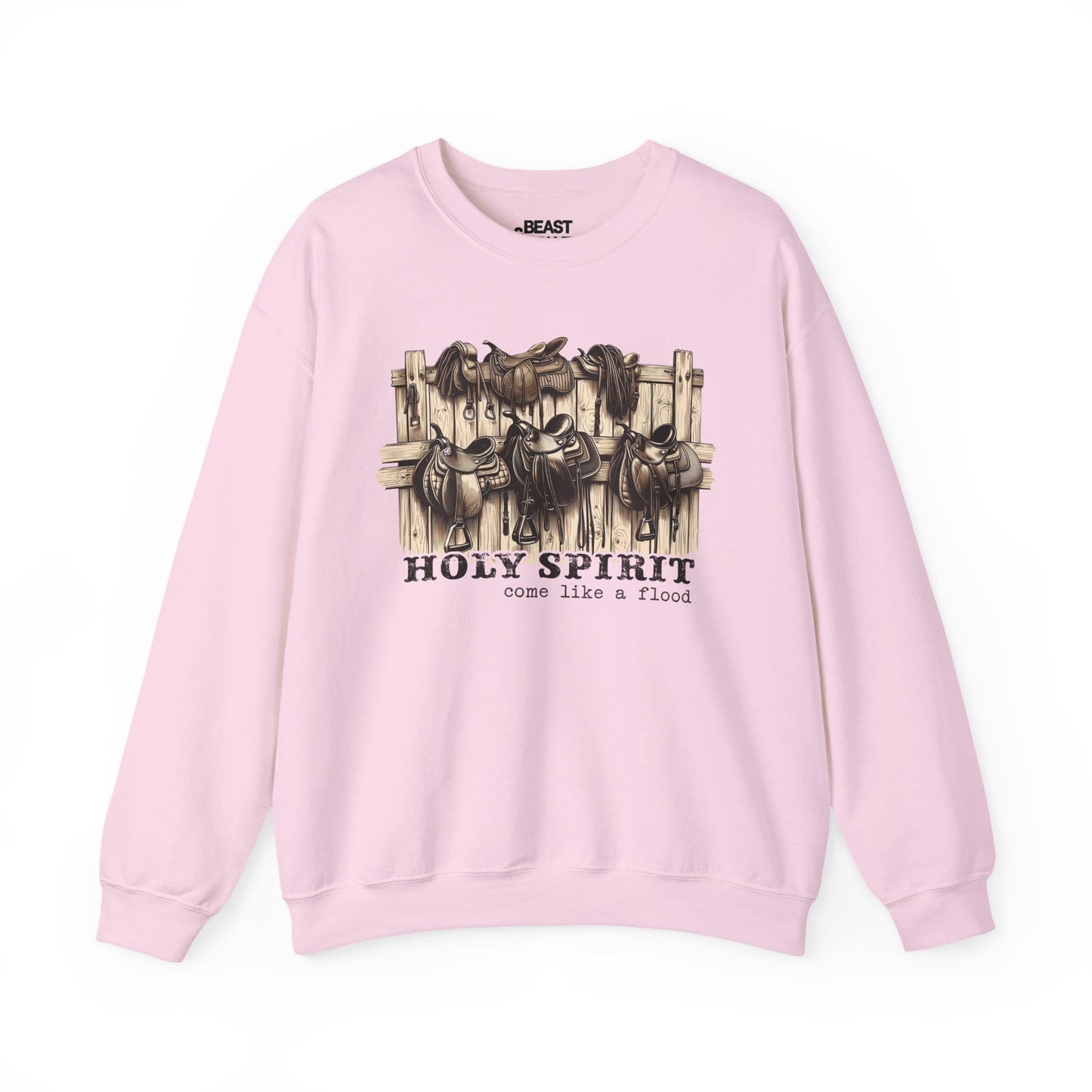 holy spirit come like a flood western sweatshirt light pink sweatshirt uk cowgirl gift idea