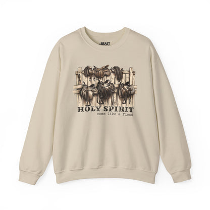 holy spirit come like a flood western sweatshirt sand sweatshirt uk cowgirl gift idea