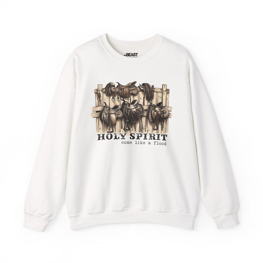 holy spirit come like a flood western sweatshirt white sweatshirt uk cowgirl gift idea