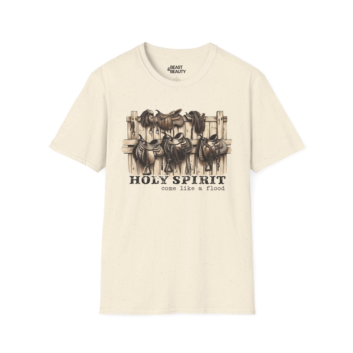 holy spirit come like a flood t-shirt natural t-shirt uk cowgirl gift idea