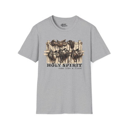 holy spirit come like a flood t-shirt sport grey t-shirt uk cowgirl gift idea