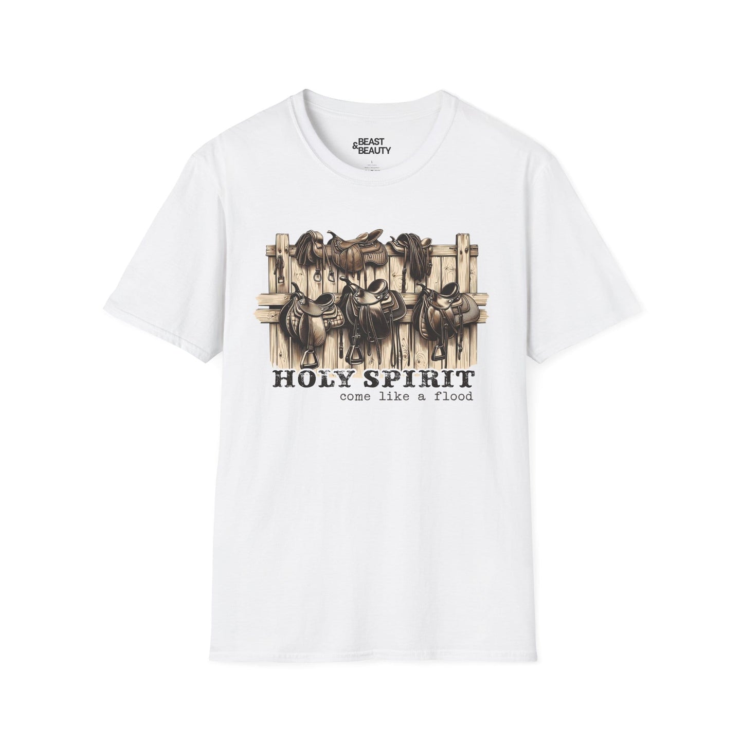 holy spirit come like a flood t-shirt white t-shirt uk cowgirl gift idea