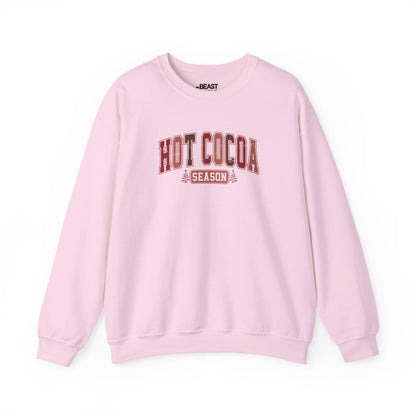 hot cocoa season sweatshirt light pink sweatshirt uk Christmas gift idea