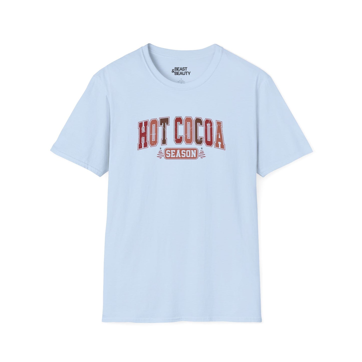 hot cocoa season t-shirt light blue t-shirt uk Christmas gift idea