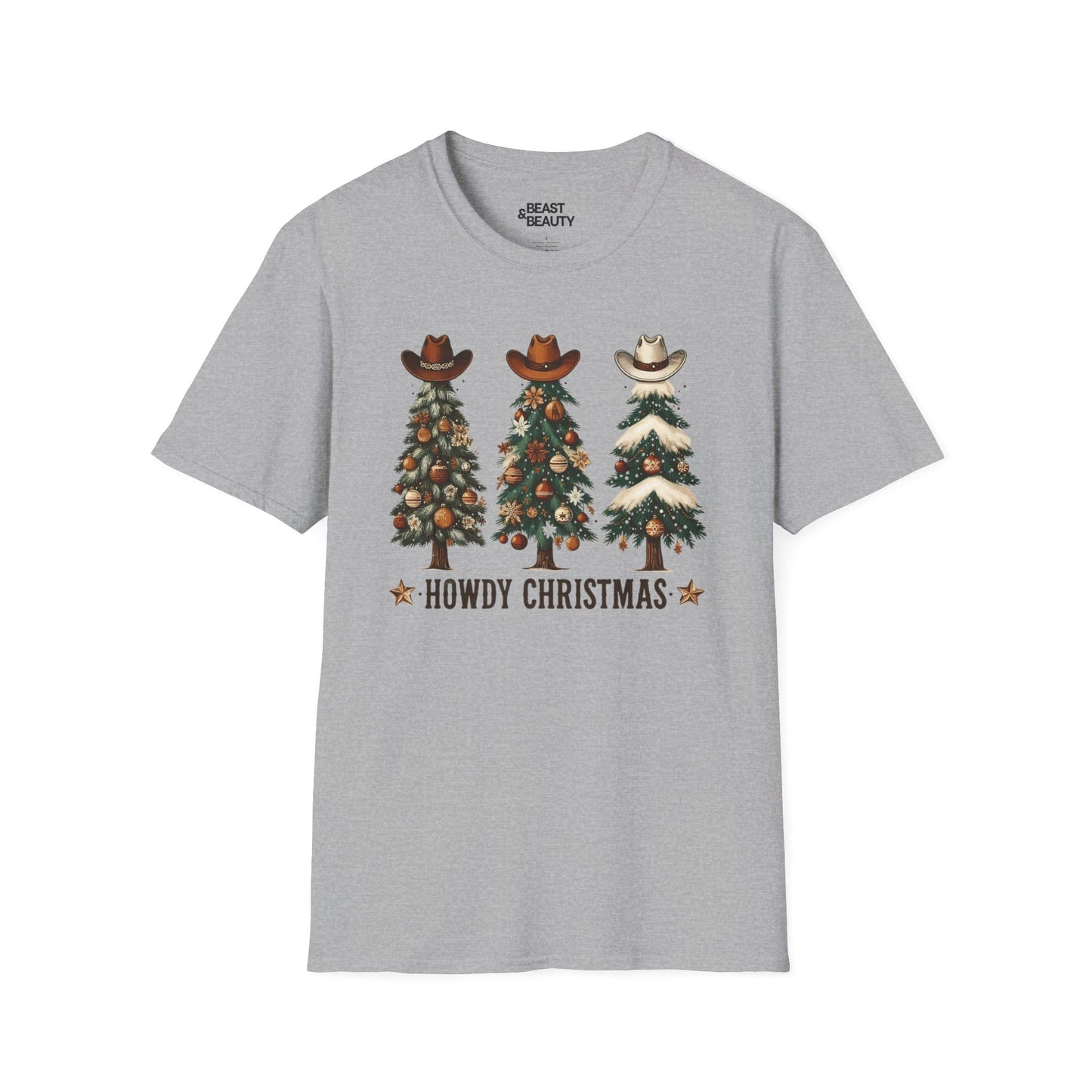 howdy christmas cowboy t-shirt sport grey t-shirt uk Christmas gift idea