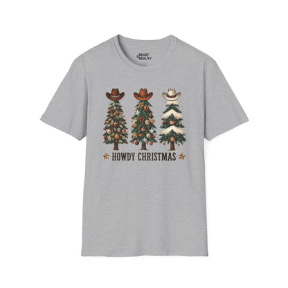 howdy christmas cowboy t-shirt sport grey t-shirt uk Christmas gift idea