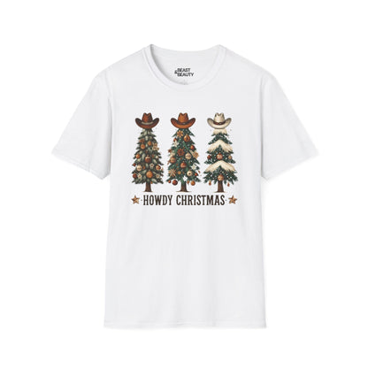 howdy christmas cowboy t-shirt white t-shirt uk Christmas gift idea