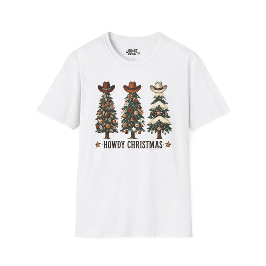 howdy christmas cowboy t-shirt white t-shirt uk Christmas gift idea
