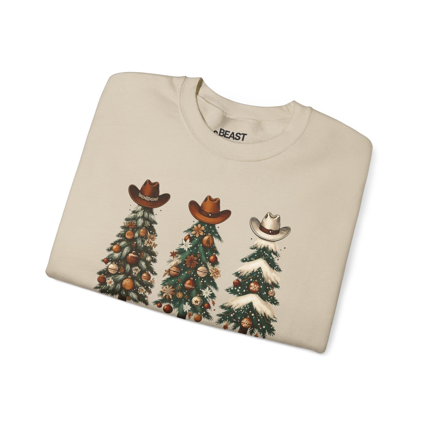 howdy christmas cowboy trees sweatshirt sweatshirt uk Christmas gift idea image 4