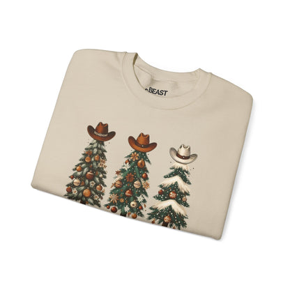 howdy christmas cowboy trees sweatshirt sweatshirt uk Christmas gift idea image 4