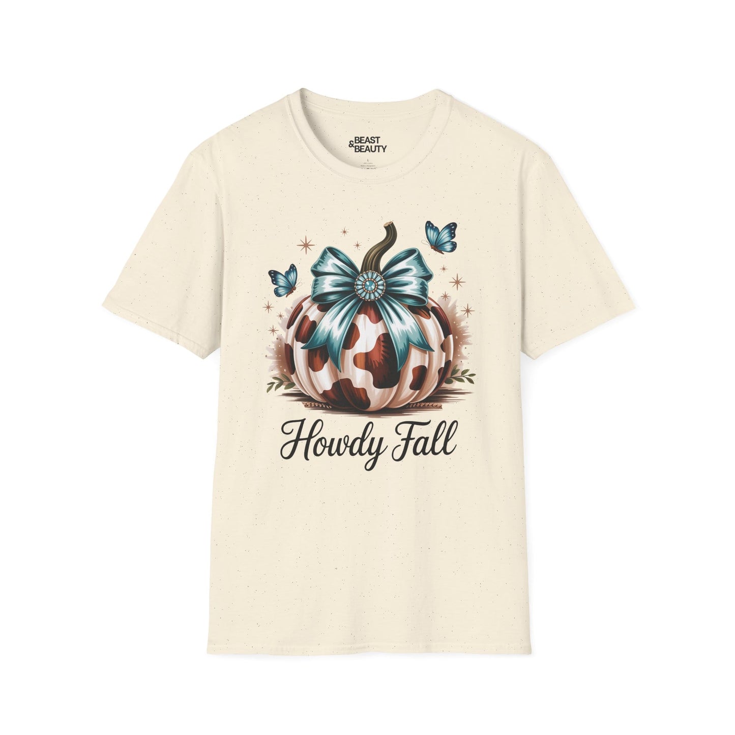 howdy fall leopard pumpkin t-shirt natural t-shirt uk cowgirl gift idea