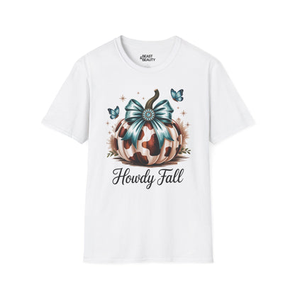 howdy fall leopard pumpkin t-shirt white t-shirt uk cowgirl gift idea