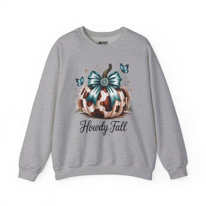 howdy fall western pumpkin sweatshirt sport grey sweatshirt uk cowgirl gift idea