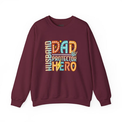 husband dad protector hero sweatshirt maroon sweatshirt uk Father's Day gift idea