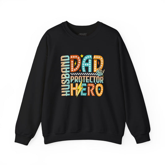 husband dad protector hero sweatshirt black sweatshirt uk Father's Day gift idea