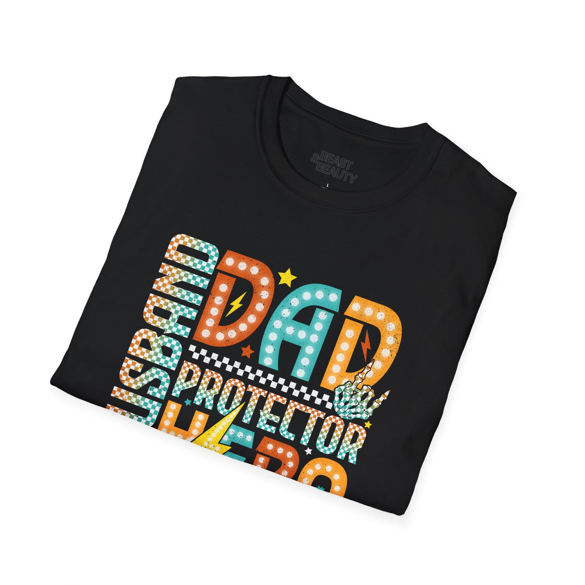 husband dad protector hero t-shirt t-shirt uk Father's Day gift idea image 6