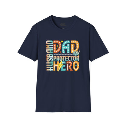 husband dad protector hero t-shirt navy t-shirt uk Father's Day gift idea
