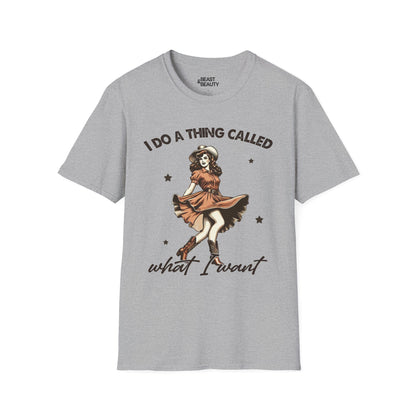 i do a thing called what i want t-shirt sport grey t-shirt uk cowgirl gift idea