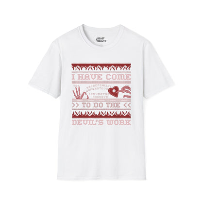 I Have Come to Do the Devil’s Work Halloween T-Shirt White / S gift_idea unique_gift personalised_gift