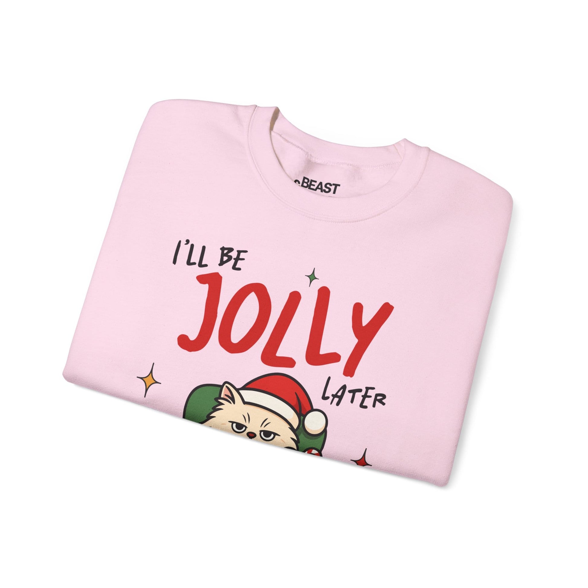i ll be jolly later cat christmas sweatshirt sweatshirt uk Christmas gift idea image 5