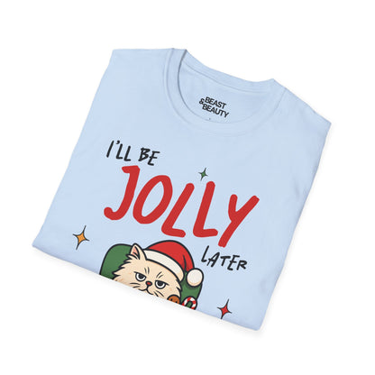 i ll be jolly later cat christmas t-shirt t-shirt uk Christmas gift idea image 6