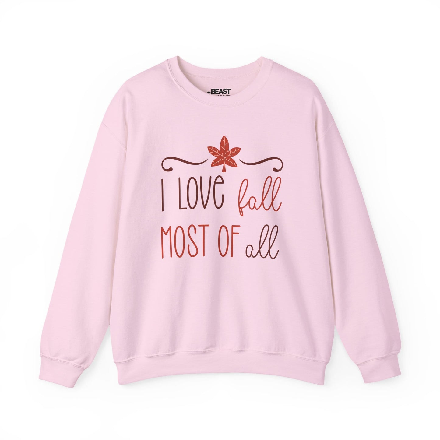 i love fall most of all sweatshirt light pink sweatshirt uk gift gift idea