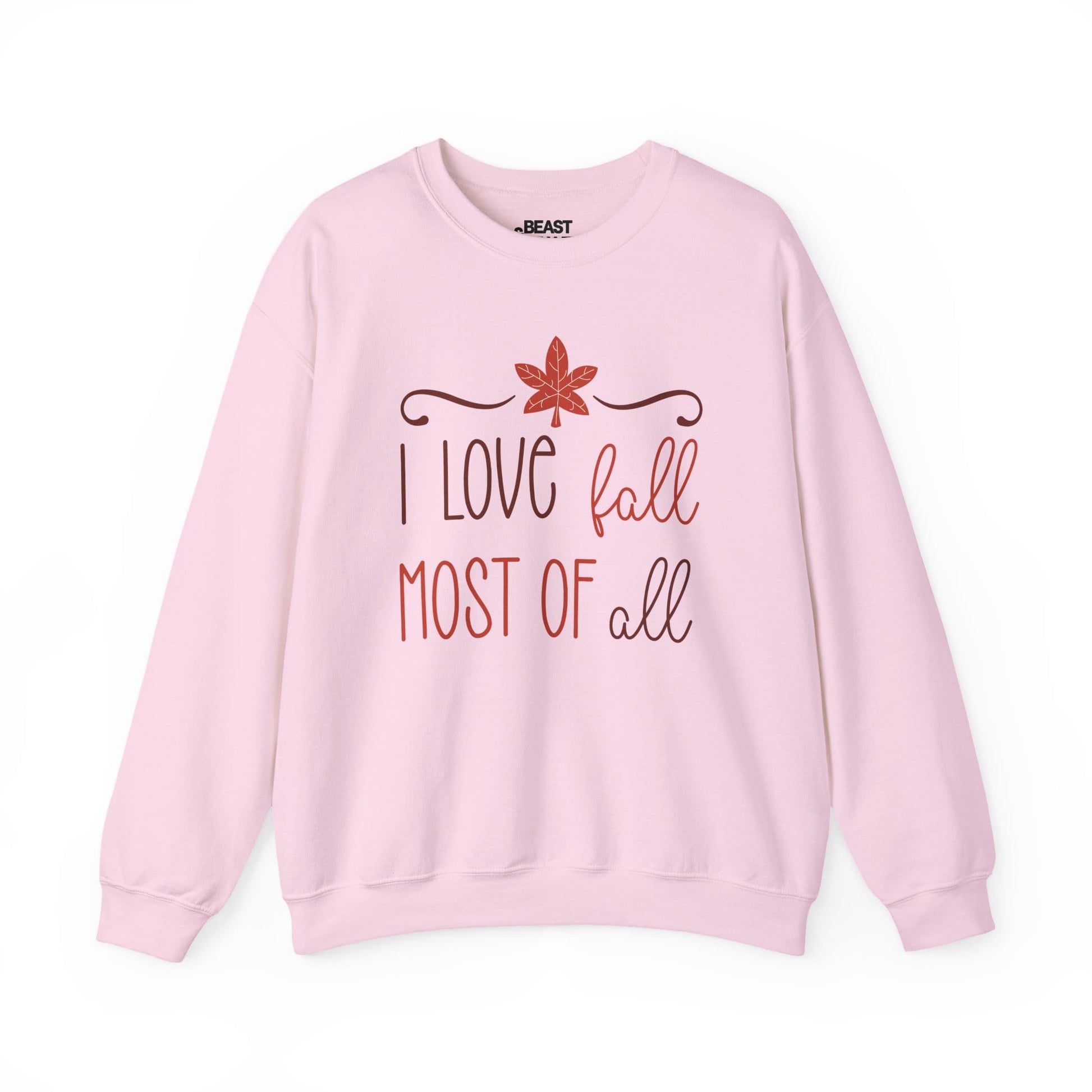 i love fall most of all sweatshirt light pink sweatshirt uk gift gift idea