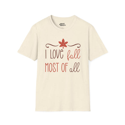i love fall most of all t-shirt natural t-shirt uk gift gift idea