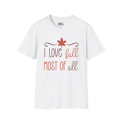 i love fall most of all t-shirt white t-shirt uk gift gift idea