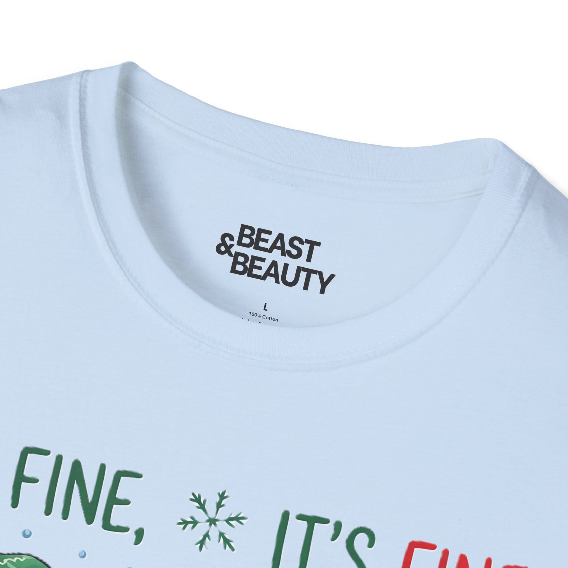 i m fine it s fine just having a meltdown christmas t-shirt t-shirt uk Christmas gift idea image 5