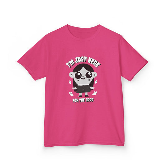 I’m Just Here For The Boos Halloween Kids T-Shirt Heliconia / XS gift_idea unique_gift personalised_gift