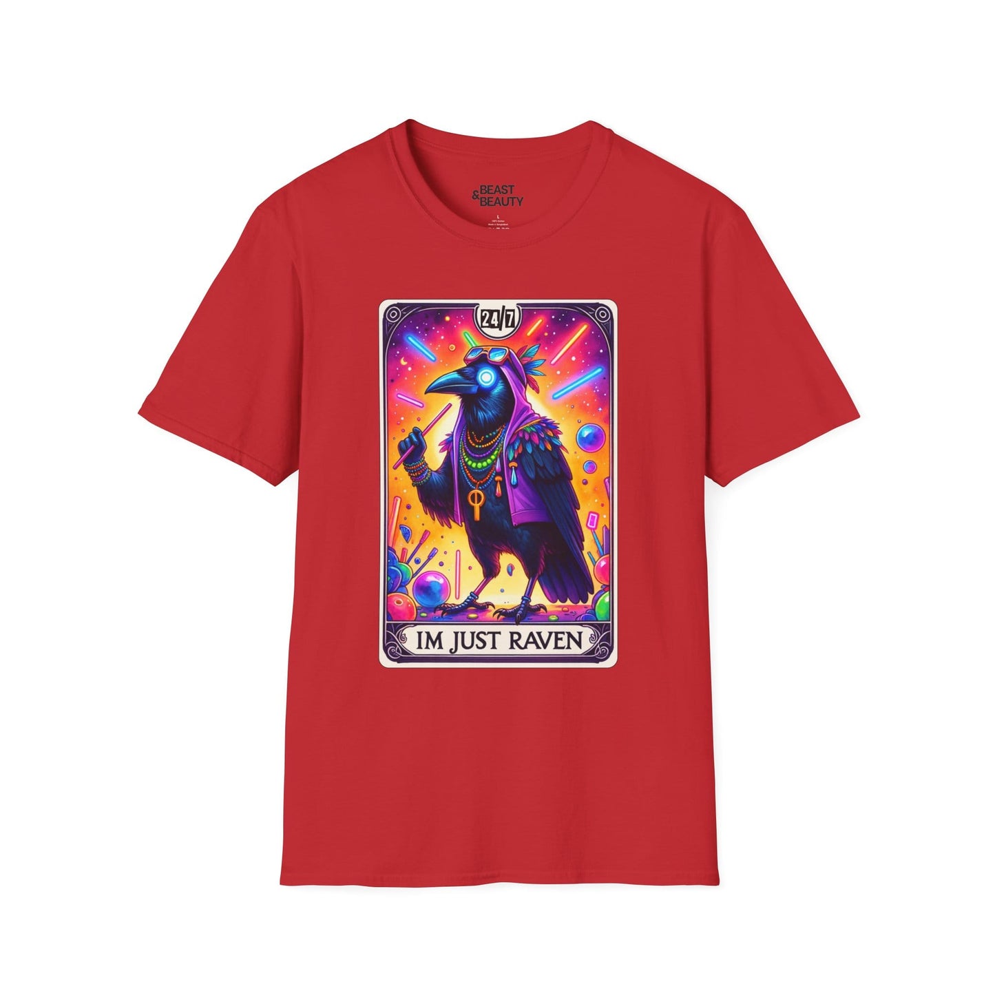 I’m Just Raven Tarot Graphic T-Shirt Red / S gift_idea unique_gift personalised_gift