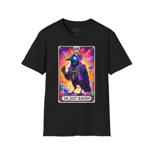I’m Just Raven Tarot Graphic T-Shirt Black / S gift_idea unique_gift personalised_gift