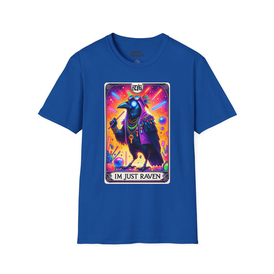 I’m Just Raven Tarot Graphic T-Shirt Royal / S gift_idea unique_gift personalised_gift