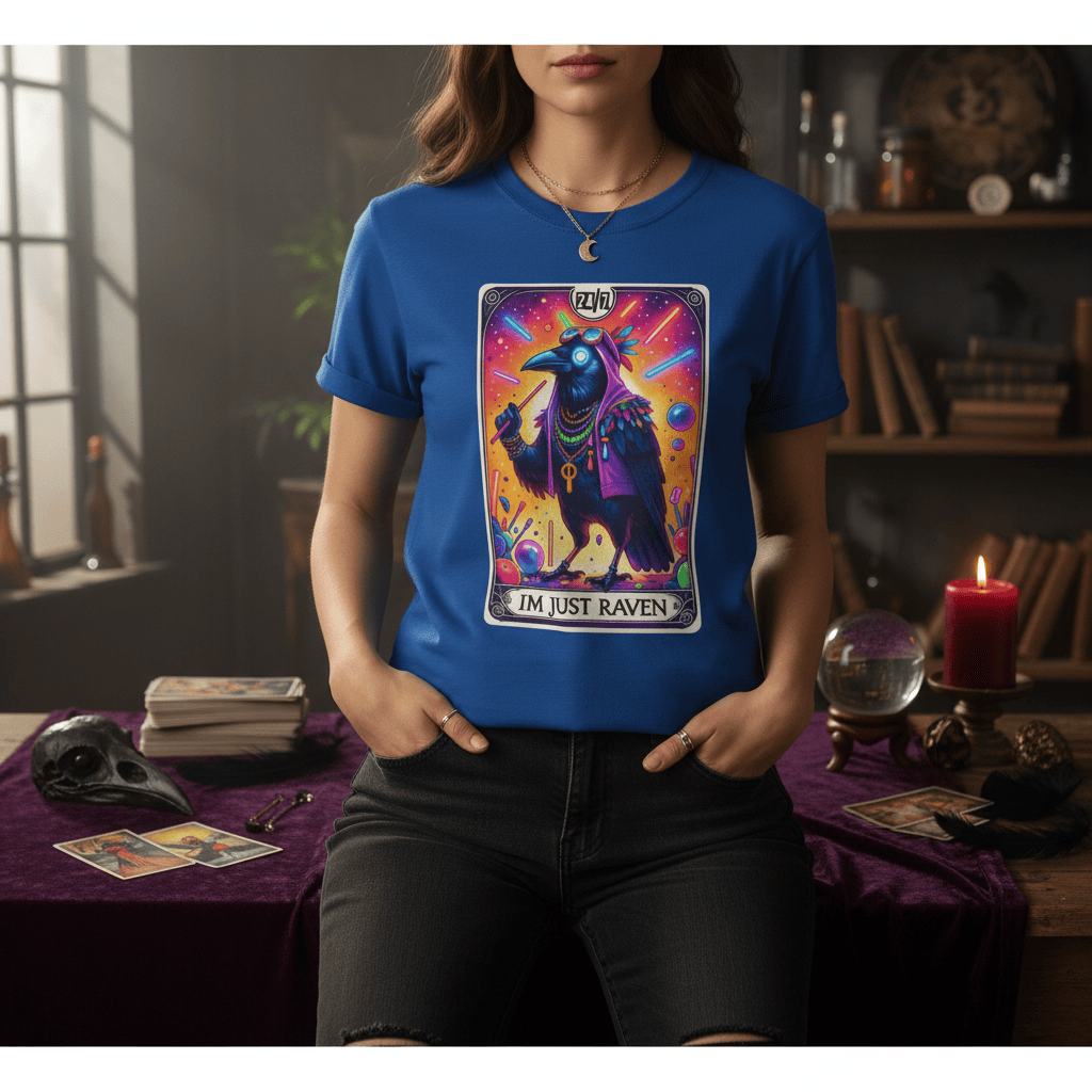 I’m Just Raven Tarot Graphic T-Shirt gift_idea unique_gift personalised_gift