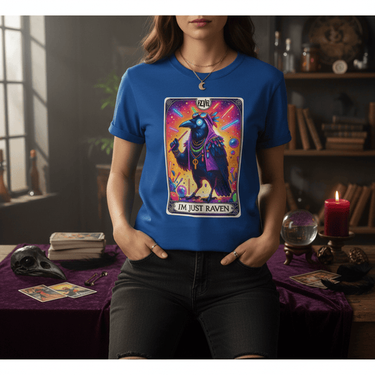 I’m Just Raven Tarot Graphic T-Shirt gift_idea unique_gift personalised_gift