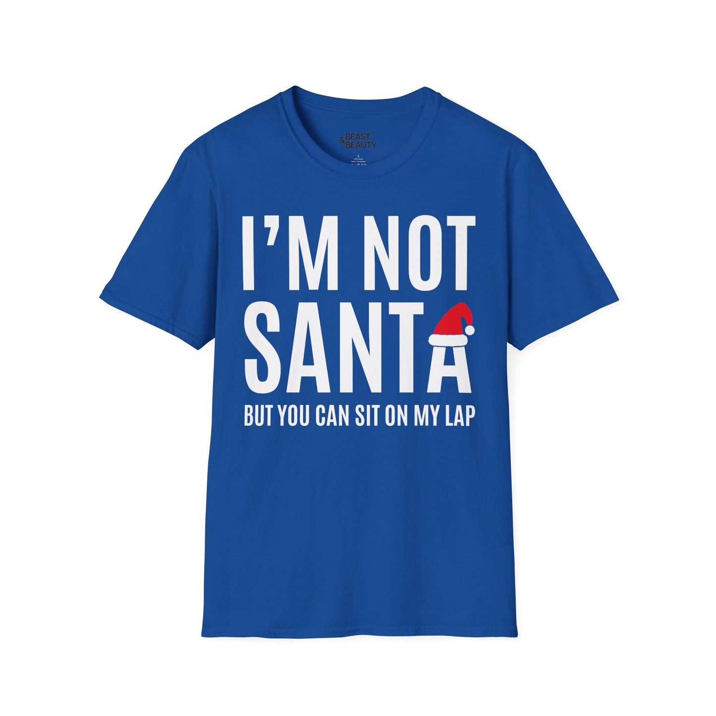 i m not santa but you can sit on my lap christmas t-shirt royal t-shirt uk Christmas gift idea