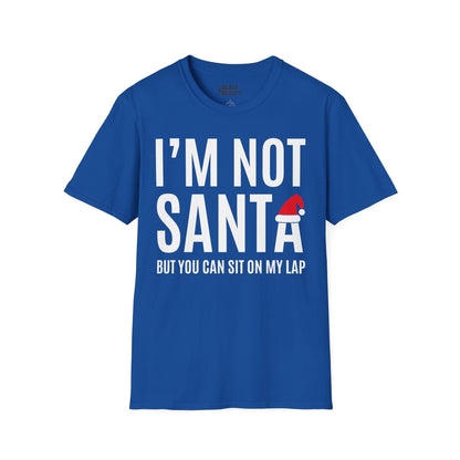 i m not santa but you can sit on my lap christmas t-shirt royal t-shirt uk Christmas gift idea