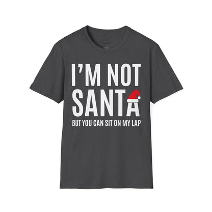 i m not santa but you can sit on my lap christmas t-shirt dark heather t-shirt uk Christmas gift idea