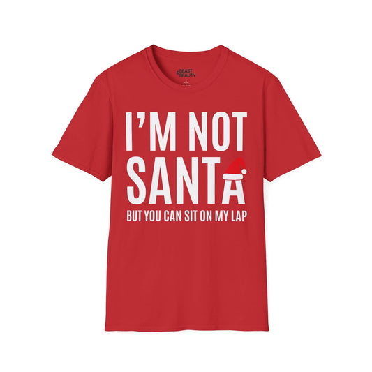 i m not santa but you can sit on my lap christmas t-shirt red t-shirt uk Christmas gift idea